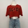 Vintage Code Red ACDC Crop Tee