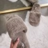 AT Sale Stacie Furry Slides In Taupe
