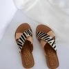 Matisse Sale Pebble Slide Sandal In Natural Zebra