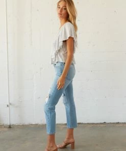 JBD New Threads Kennedy Destroyed Straight Leg Jeans