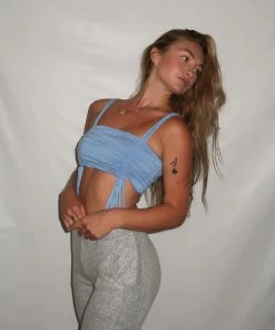 AT Waking Up Cinched Crop Tank