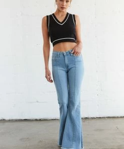 JBD Davis High Rise Panel Flare Jeans