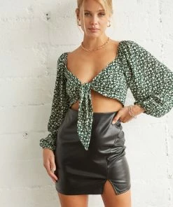 Jules Vegan Leather Mini Skirt Sale