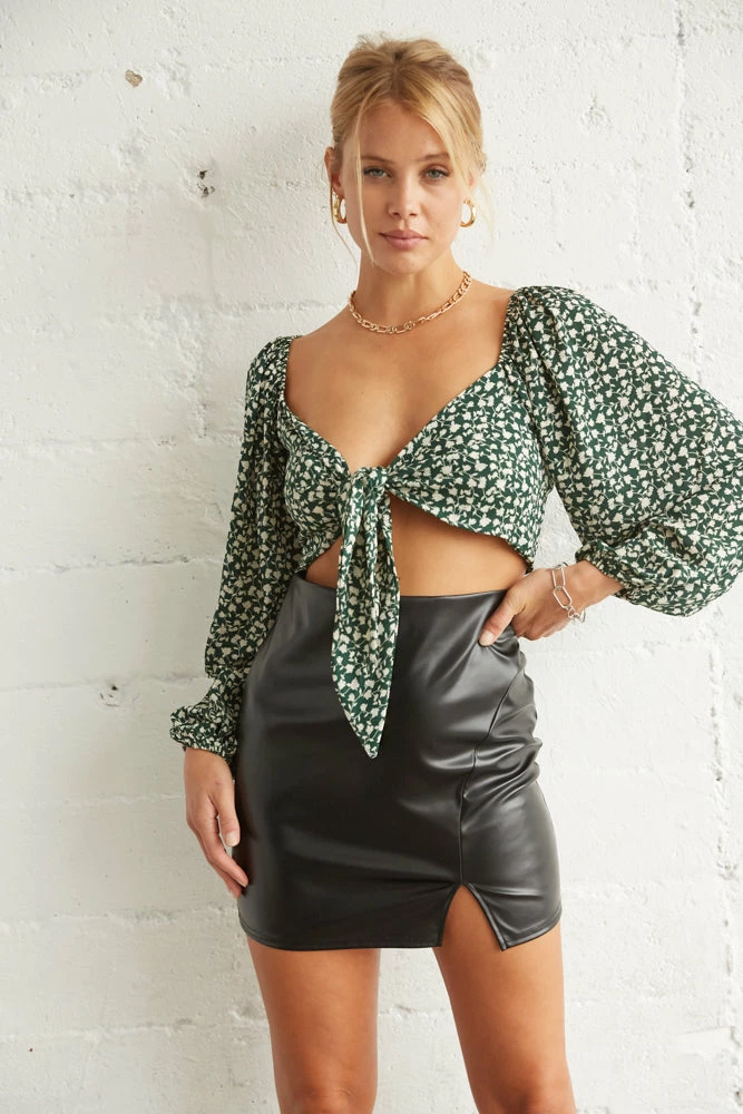 Jules Vegan Leather Mini Skirt Sale