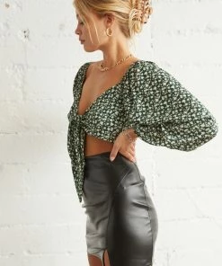 Jules Vegan Leather Mini Skirt Sale