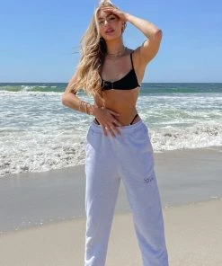 Sunday Skin Malibu Lightweight Sweatpants In Cloud Grey