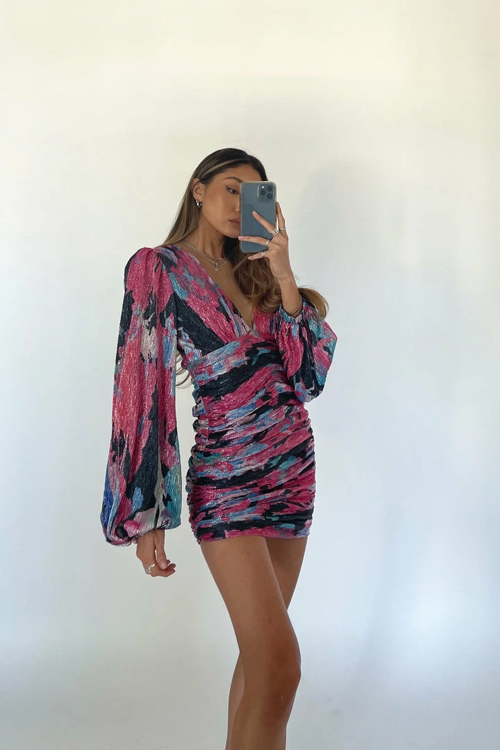 AT Meilani Metallic Mini Dress
