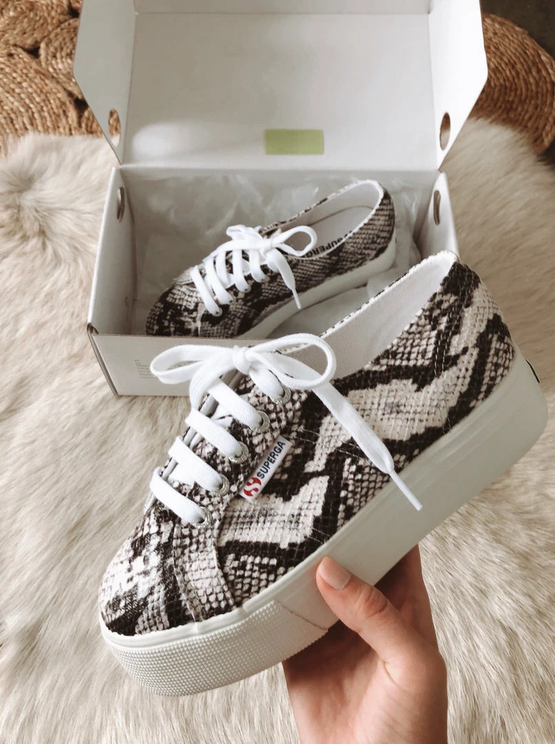 Superga 2790 Platform Sneakers In Snakeskin Sale