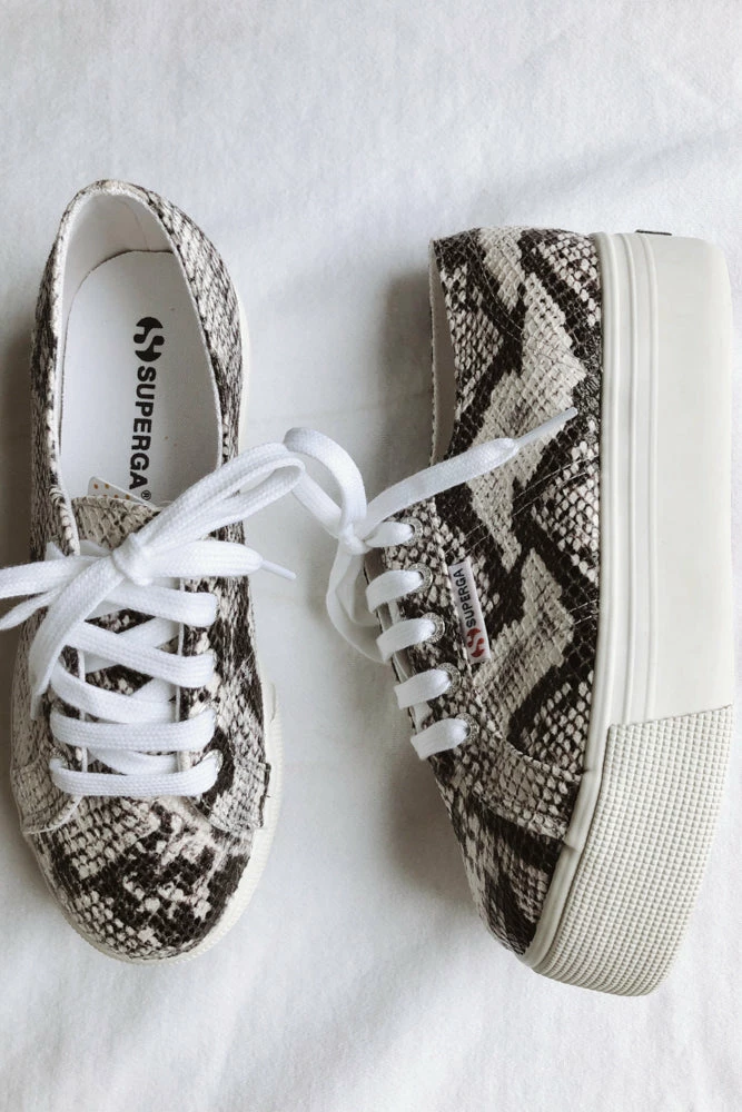 Superga 2790 Platform Sneakers In Snakeskin Sale