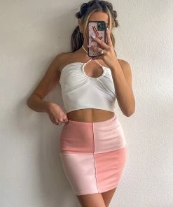 AT Tana Color Block Mini Skirt Sale