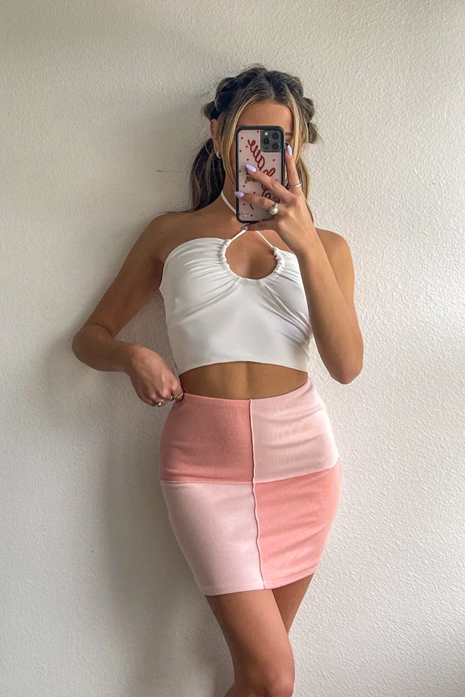 AT Tana Color Block Mini Skirt Sale