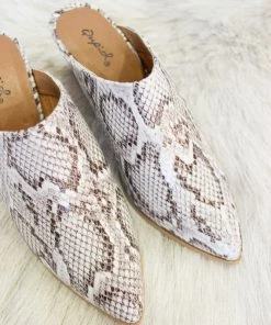 AT On The Road Snakeskin Mule