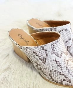 AT On The Road Snakeskin Mule