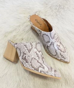 AT On The Road Snakeskin Mule