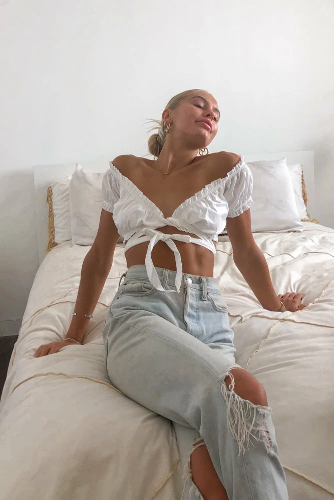 AT Sale Take Five Wrap Tie Top