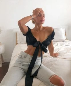 AT Sale Take Five Wrap Tie Top