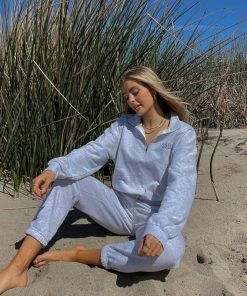 Sunday Skin Oceanside Half Zip Sweatshirt In Cloud Grey Sale