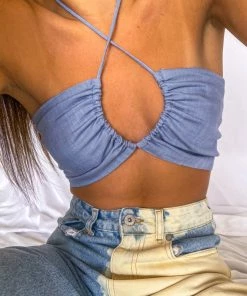 AT Maui Linen Wrap Tie Top Sale