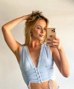 AT Lolita Eyelet Crop Top