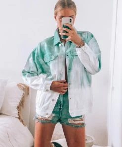 AT Sale Cool Out Tie Dye Denim Jacket