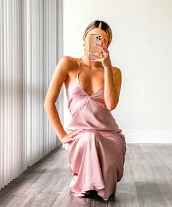 Native Daughters Riviera Satin Midi Dress New Threads