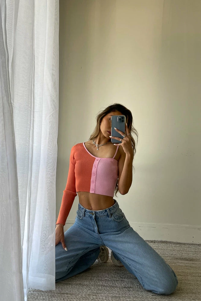 AT Renee Contrast Crop Top Sale