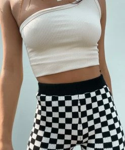 AT Rachel One Shoulder Ribbed Tank