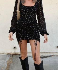 AT Sale Lotta Love Floral Cinch Mini Dress