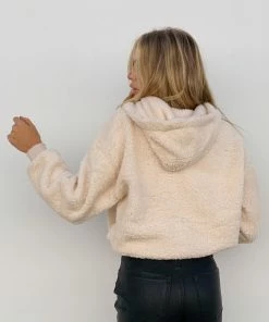 AT Kirby Crop Sherpa Half Zip Hoodie