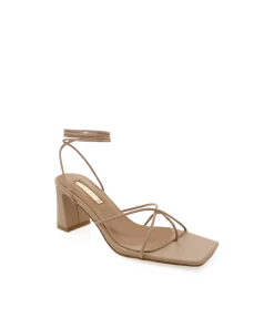 Billini Issa Strappy Block Heel In Light Clay