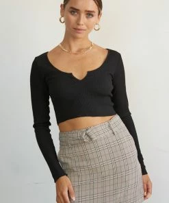 AT Sale There For You Plaid Mini Skirt