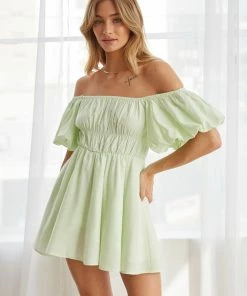 AT Lorraine Puff Sleeve Babydoll Dress New Threads