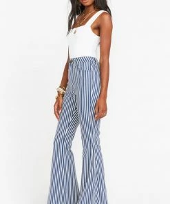 Show Me Your MuMu Mumu Berkely Zip Up Bells In Sand Sea Stripe Sale