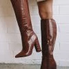 Billini Milla Croc Boots In Sepia