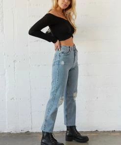 Sale BDG Pax Destroyed Jeans In Medium Wash