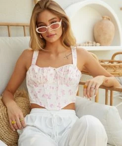 AT Chelsea Floral Bustier Crop Top Sale