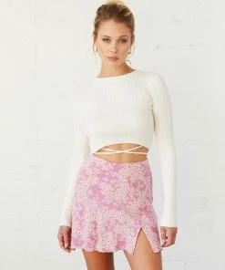 Sale Gigi Tie Sweater Crop Top