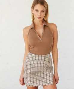 AT Sale Poppy Plaid Mini Skirt