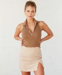 AT Sale Poppy Plaid Mini Skirt