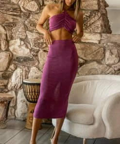 Runaway Hollywood Boulevard Skirt Set In Grape Sale
