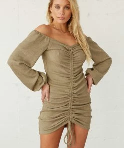 AT Alexia Off Shoulder Cinched Mini Dress Sale