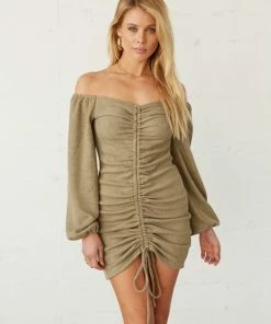 AT Alexia Off Shoulder Cinched Mini Dress Sale