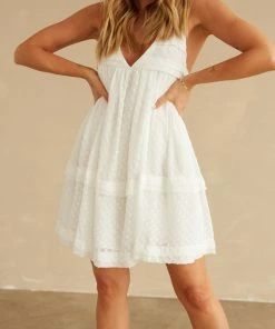 Native Daughters Daphne Swiss Dot Mini Dress