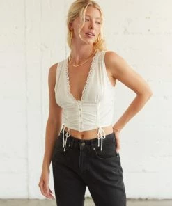 AT Lolita Eyelet Crop Top