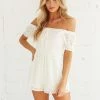 AT Sadie Eyelet Smocked Romper