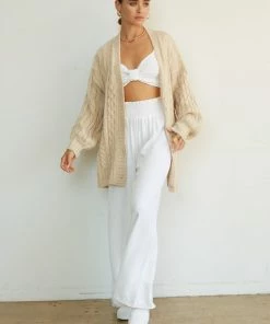 AT Amy Smocked Puff Sleeve Linen Crop Top Sale