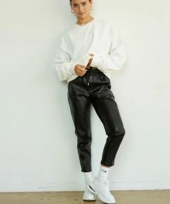 Blank NYC Dani Leather Joggers