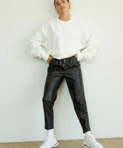 Blank NYC Dani Leather Joggers