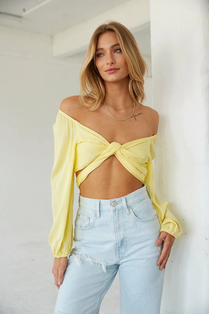 AT Lola Tie Front Crop Top