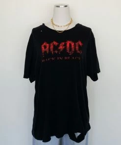 Vintage Back In Black Band Tee